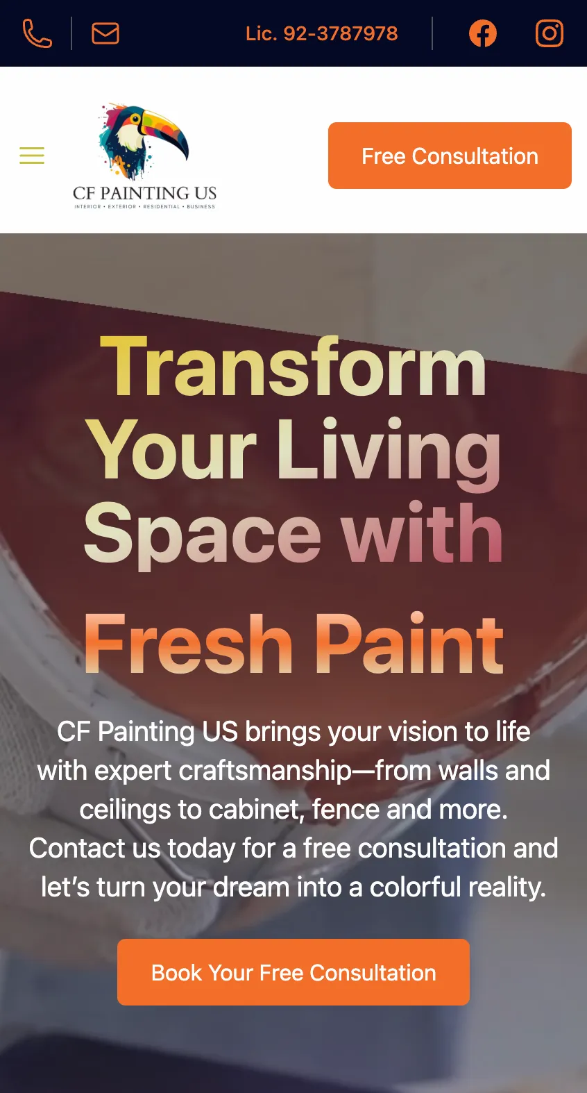 CF Painting US website preview
